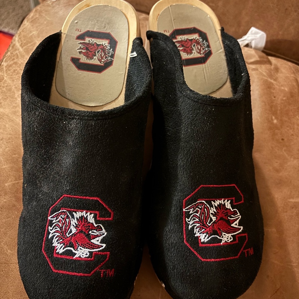 Carolina Gamecock Mules Size 10 worn 1x